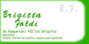 brigitta foldi business card